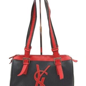 Yves Saint Laurent Black and Red Shoulder Bag